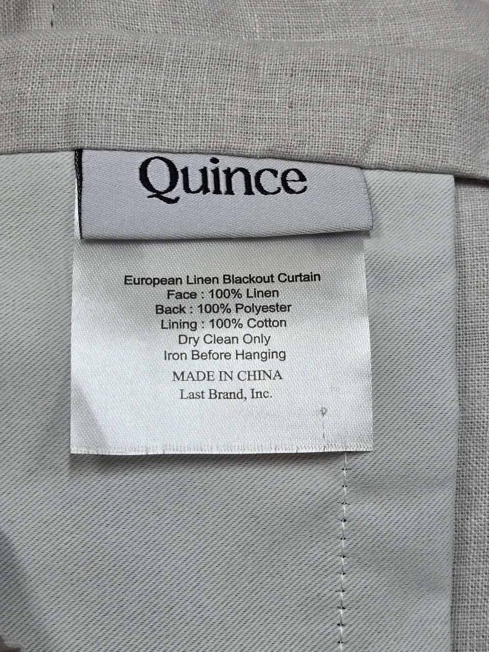 NWT QUINCE Set Of 2 48x84 European Linen True Blackout Curtains Cloud 9282